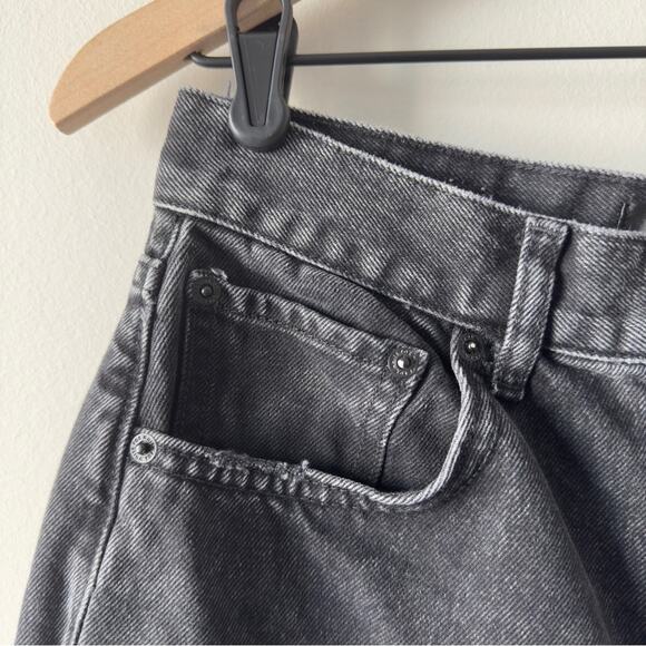 White Fox Stylish Straight Leg Jeans Black Denim Pants Dark Gray Charcoal casual - Picture 4 of 10